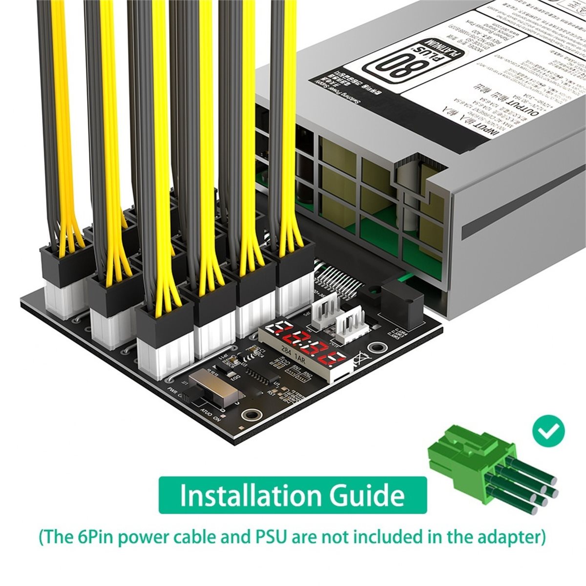 M05K 12 포트 PCIe 6핀 커넥터 브레이크아웃  - 2400W Server Psu Breakout Board 리뷰 및 가격